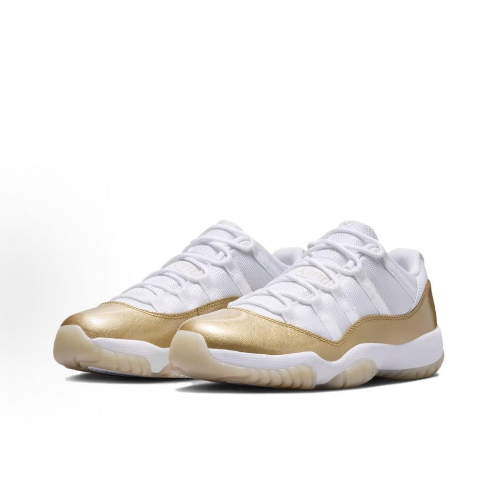 Jordan Air Jordan 11 "Mother's Day" – Comfortable, soft, stylish, minimalist, and versatile; a classic low-top retro basketball sneaker for women, in white and gold.