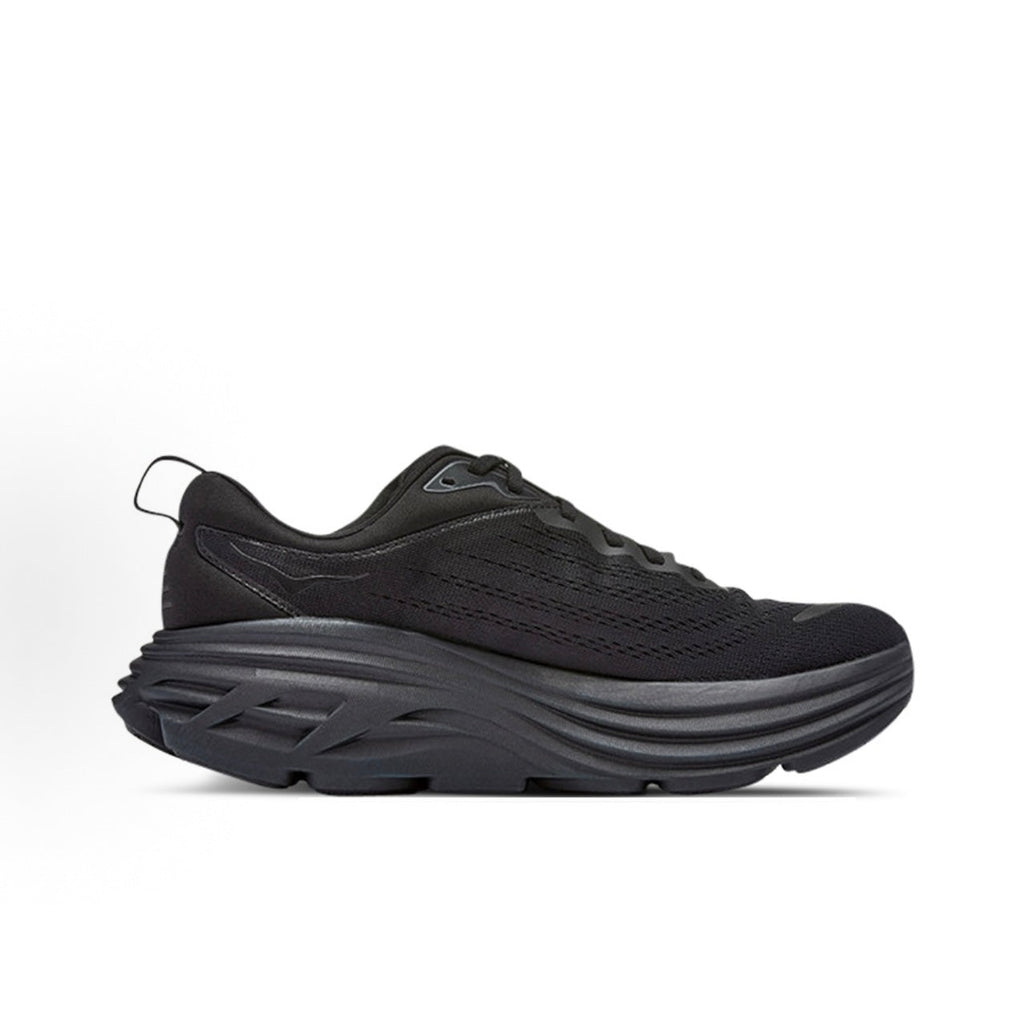 HOKA ONE ONE Bondi 8 Men's Casual Urban Commuter Running Shoes - Black