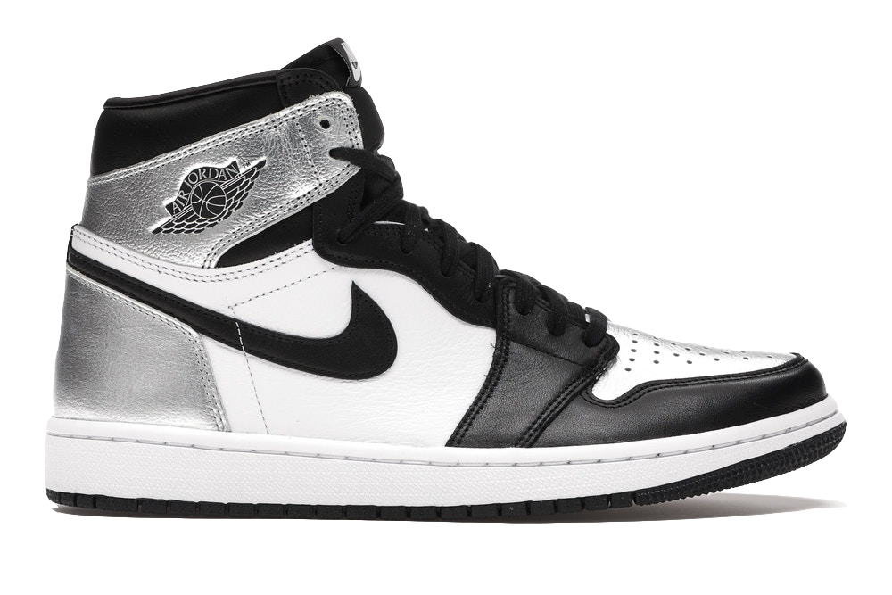 AJ 1 Retro High Silver Toe